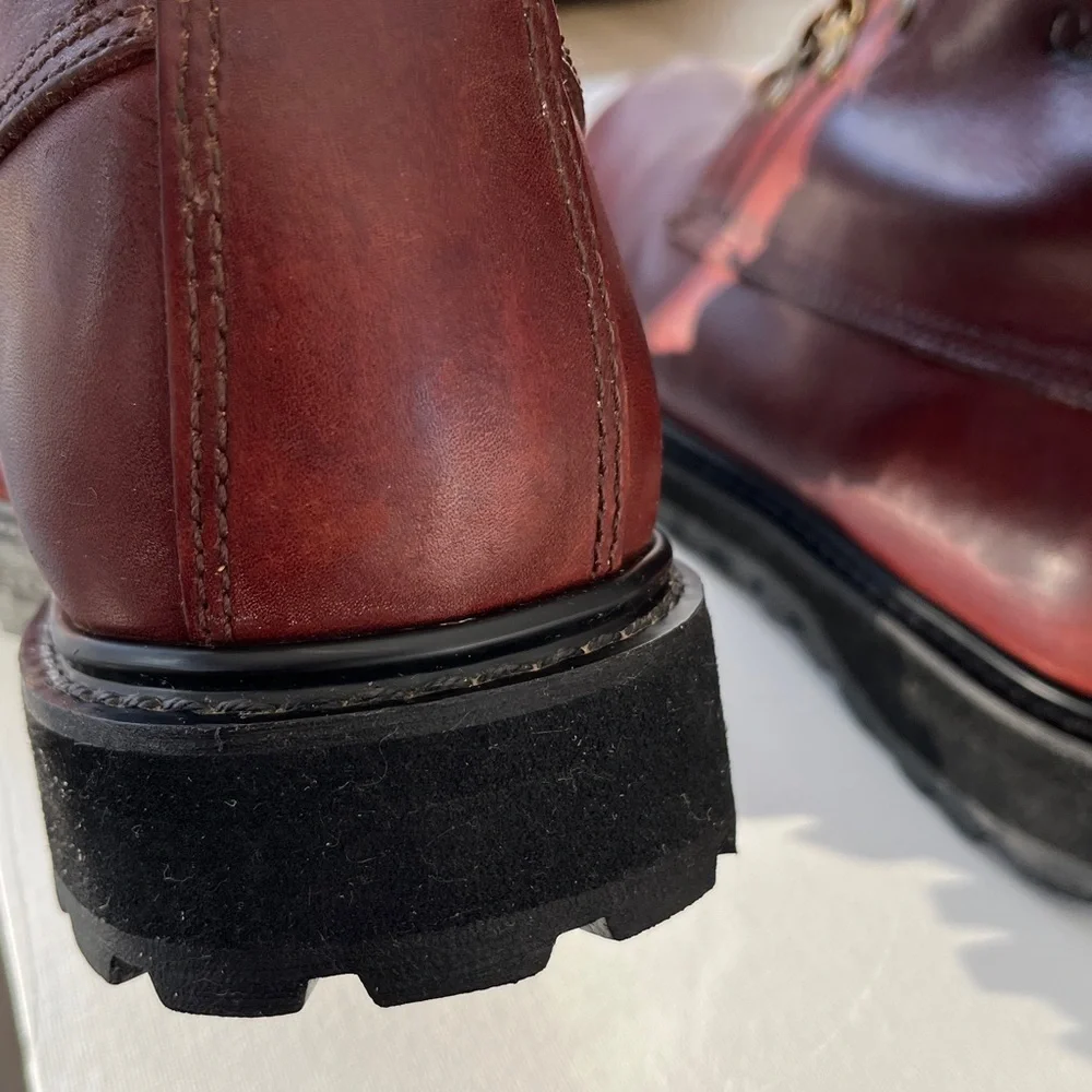 Cabela's Men's Rich Brown Leather Boots - Picture 7 of 12